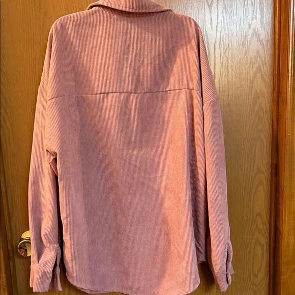 Doublju Women's Pink Button Down Shirt - Picture 4 of 4